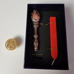 Stamp Seal Sealing Wax kit, Retro Wax Stick + Classic Vintage Seal Wax Stamp Let